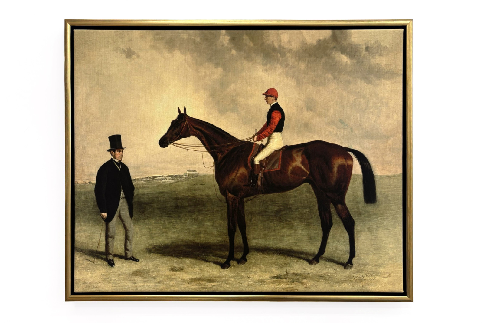 Gladiateur mit Harry Grimshaw und seinem Besitzer, Graf Frederic de Lagrange, 1865 - Harry Hall