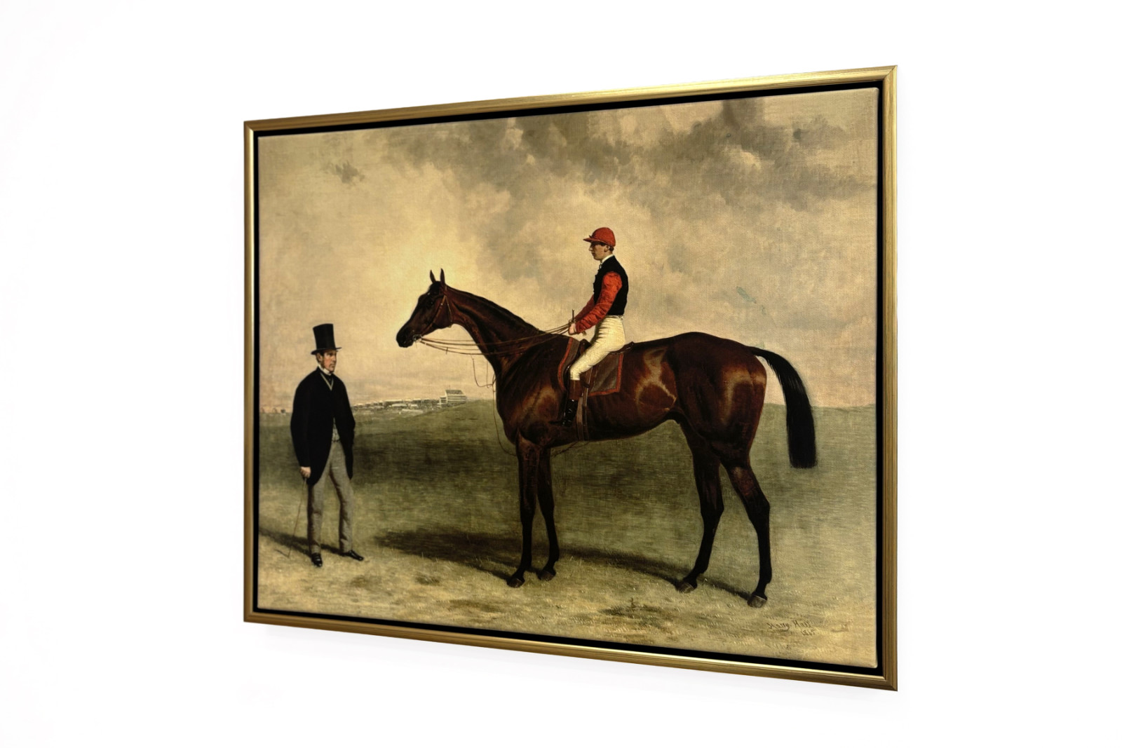 Gladiateur mit Harry Grimshaw und seinem Besitzer, Graf Frederic de Lagrange, 1865 - Harry Hall