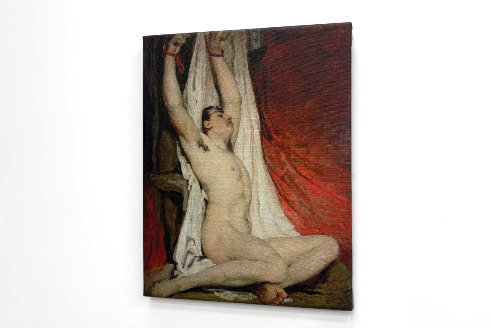 Männlicher Akt mit hochgestreckten Armen - William Etty