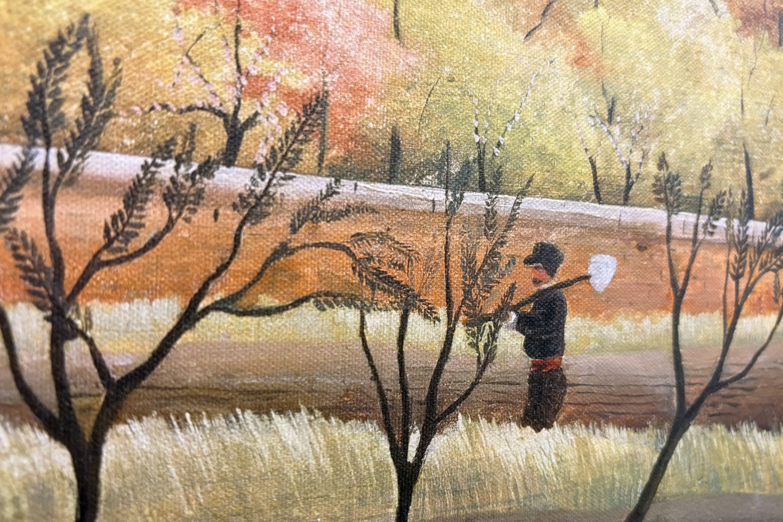 Landschaft mit Bauer - Henri Rousseau