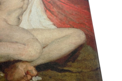 Männlicher Akt mit hochgestreckten Armen