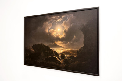 Sturm im Golf von Neapel bei Mondschein - Joseph Rebell