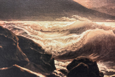 Sturm im Golf von Neapel bei Mondschein