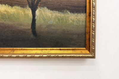 Landschaft mit Bauer