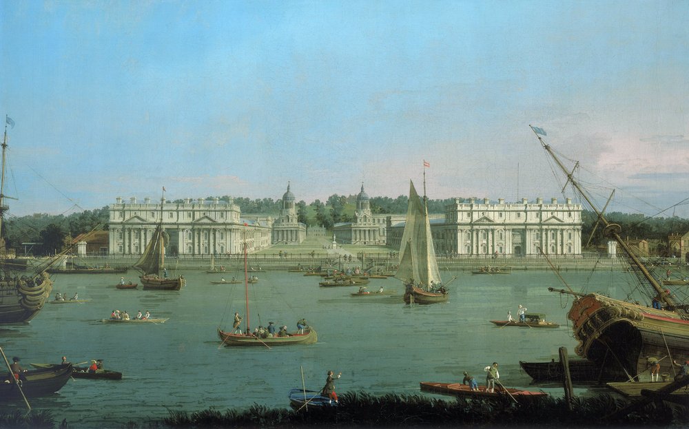 Greenwich Hospital, gesehen vom Nordufer der Themse von (1697-1768) Canaletto