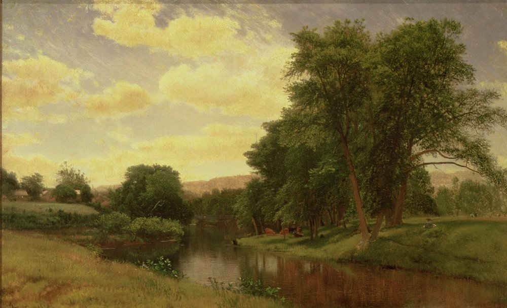 Neuengland Landschaft von Aaron Draper Shattuck: Kunstdruck