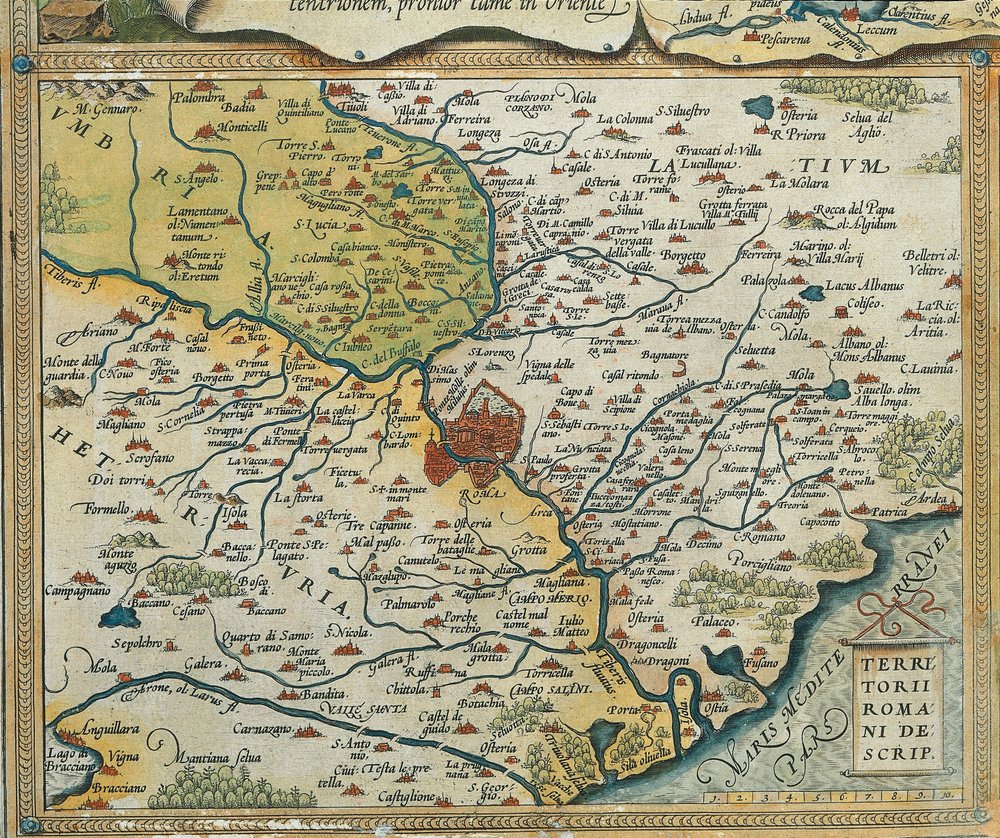 Karte der Region Latium, aus Theatrum Orbis Terrarum von Abraham Ortelius von Abraham Ortelius