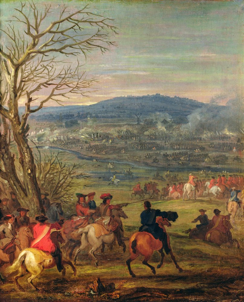 Ludwig XIV. (1638-1715) in der Schlacht bei Mont Cassel, 11. April 1677, ca. 1678 von Adam Frans van der Meulen
