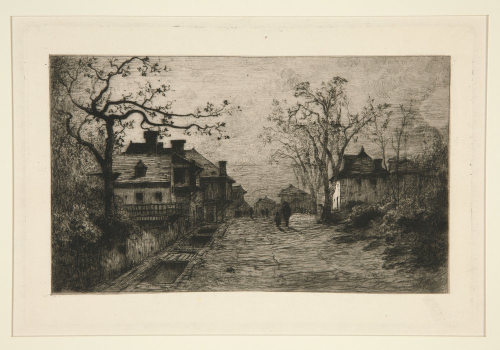 Dorfstraße in Artemare, Ain von Adolphe Appian