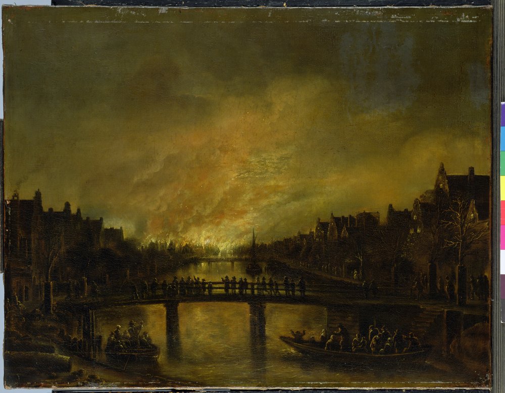 Großbrand in Amsterdam von Aert van der Neer