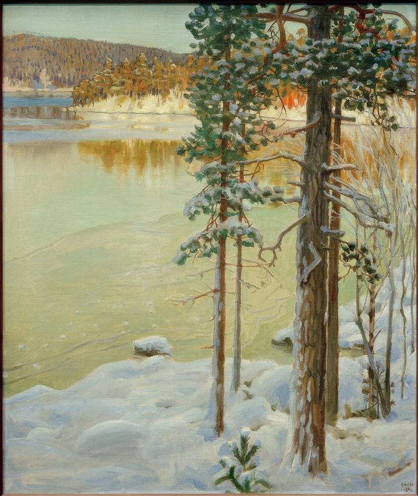 Zugefrorener See, Ruovesi von Akseli Valdemar Gallen-Kallela