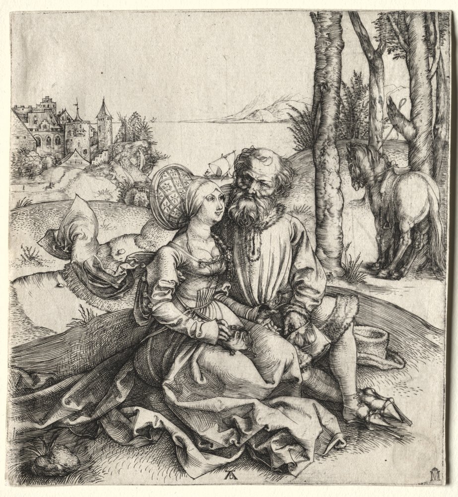 Das Angebot der Liebe (oder das ungleiche Paar) von Albrecht Dürer