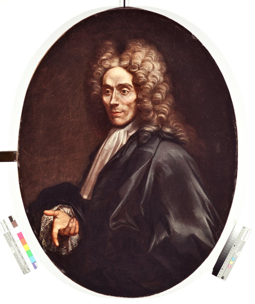 Porträt eines Mannes. Adliger Mann mit Perücke und schwarzem Gewand. Gemälde von Alessandro Magnasco, genannt Il Lissandrino (1667-1749). Musei di Strada Nuova, Genua, Inv.-Nr. PR 371 von Alessandro Magnasco