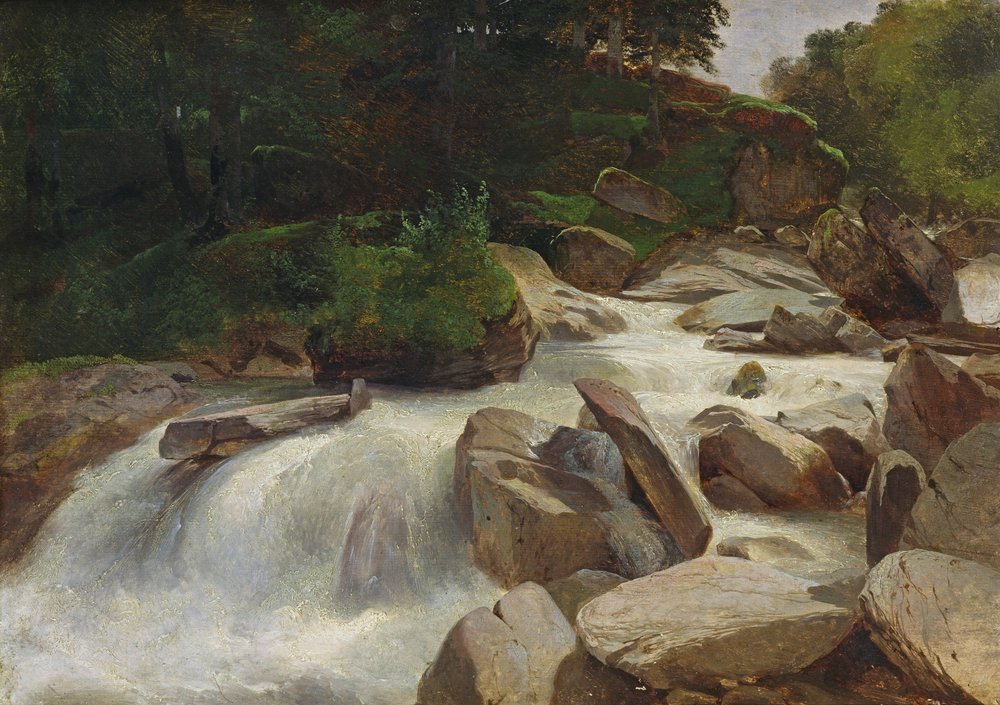 Flussstudie, um 1846-50 von Alexandre Calame