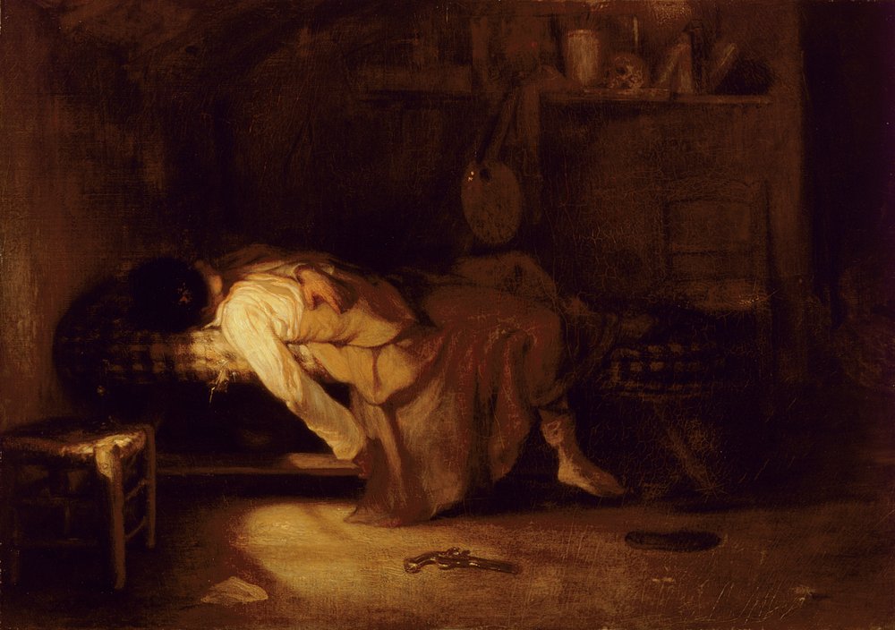 Der Selbstmord, ca. 1836 von Alexandre Gabriel Decamps
