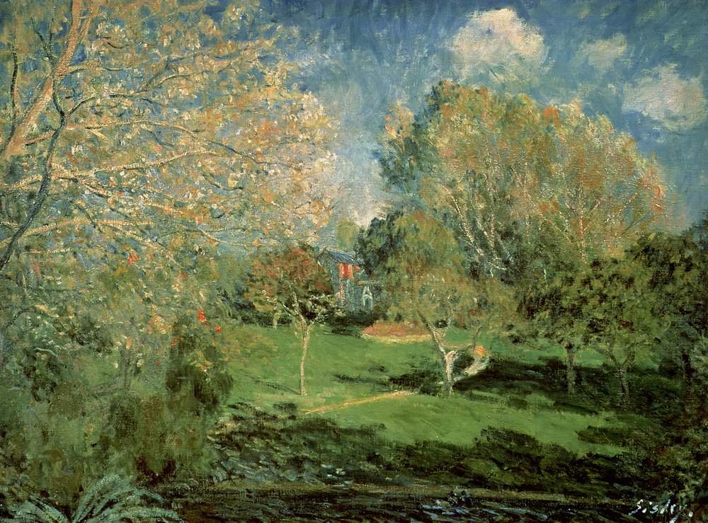 Der Garten der Familie Hoschedé, 1881 von Alfred Sisley