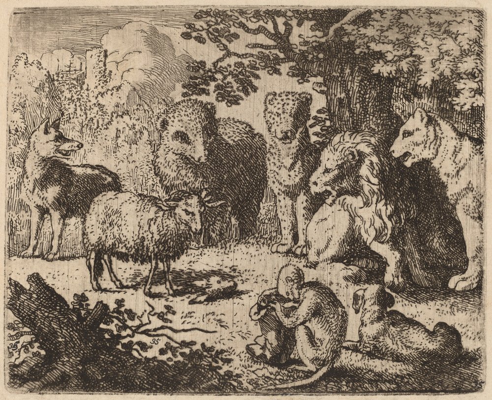 Das Dokument wird geöffnet und enthüllt den Kopf des ermordeten Kaninchens, wahrscheinlich ca. 1645-1656. von Allart van Everdingen