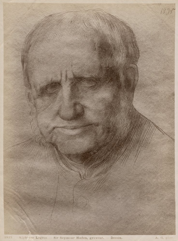 Sir Francis Seymour Haden, Radierer, 1895 (Goldstift auf Papier) von Alphonse Legros