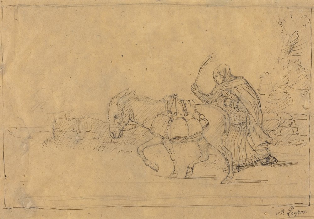 Die Milchmagd von Boulogne von Alphonse Legros: Kunstdruck