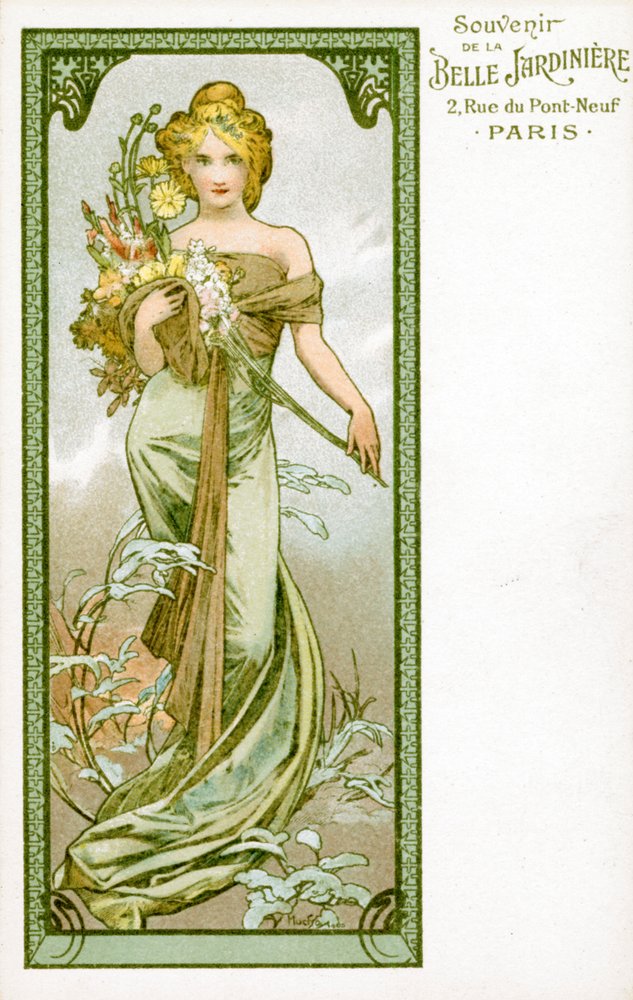 Frühling, 1896 von Alphonse Mucha