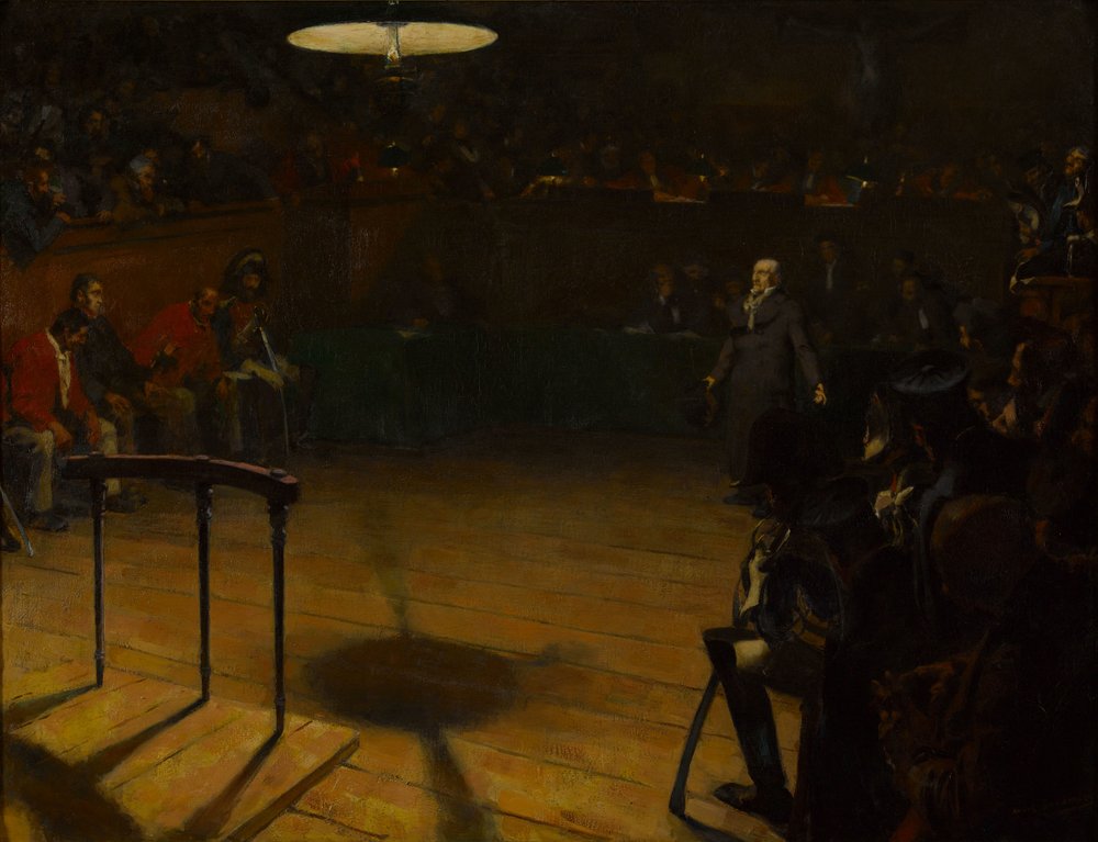 Jean Valjean vor dem Assisengericht in Arras, 1904 von André Victor Édouard Devambez