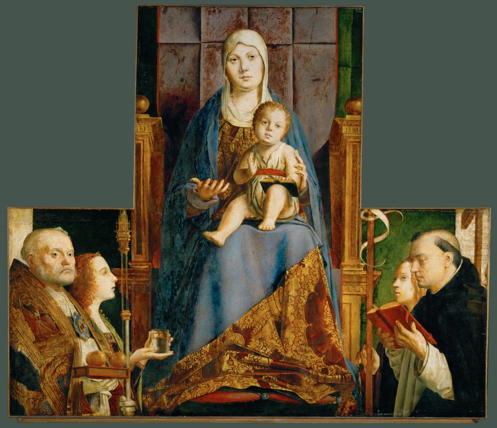 Heilige Maria und Kind mit den Heiligen Nikolaus von Bari, Anastasia ...