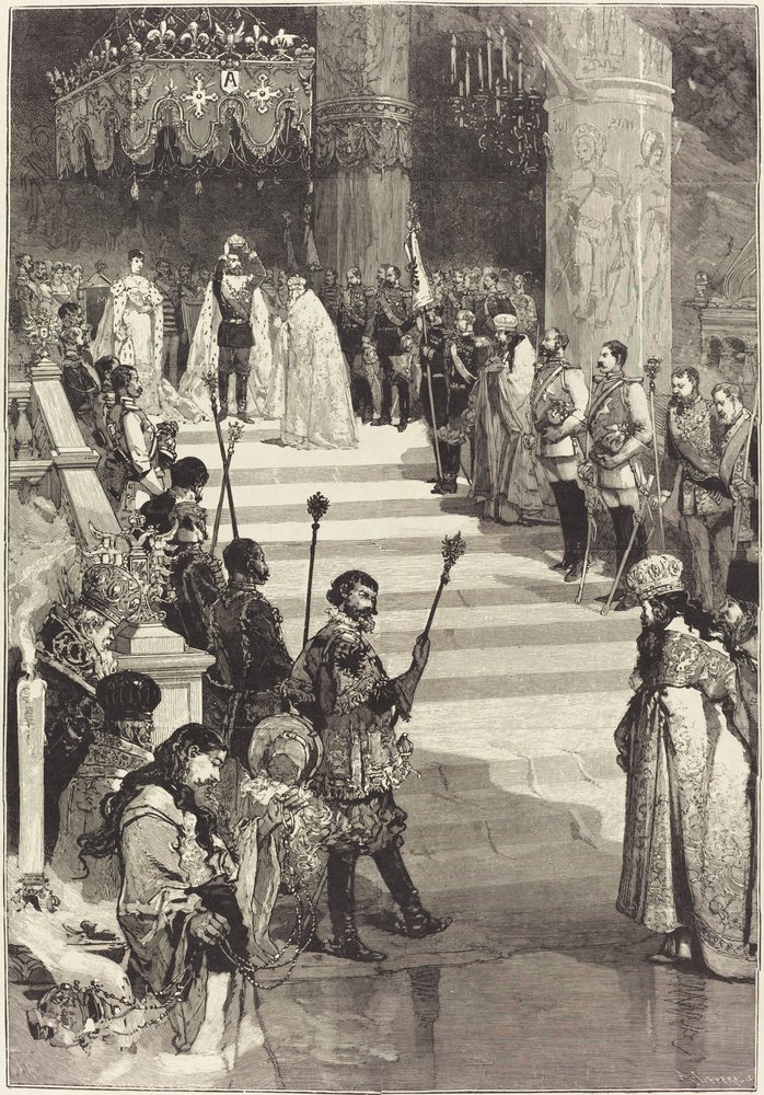 Die Krönung des Kaisers Alexander III. von Russland (27. Mai) von Auguste Lepere