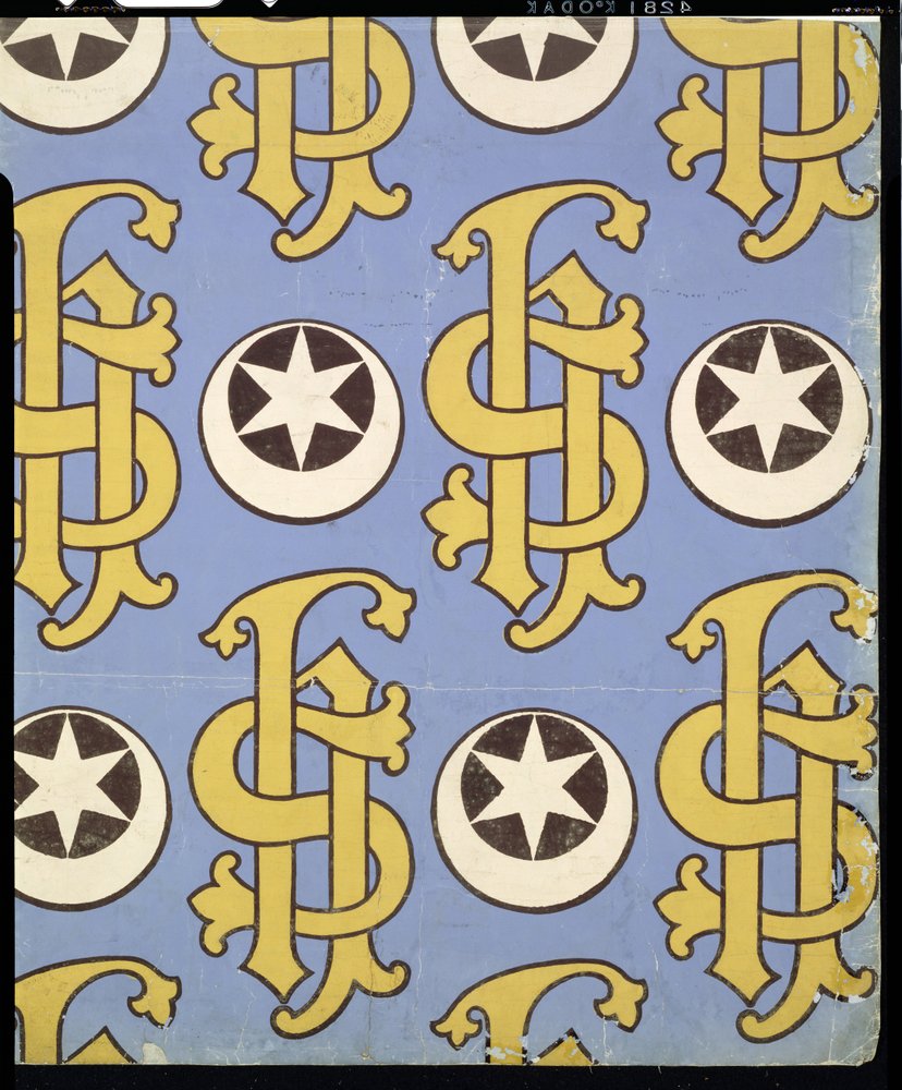 Stern und Clef kirchliches Tapetendesign