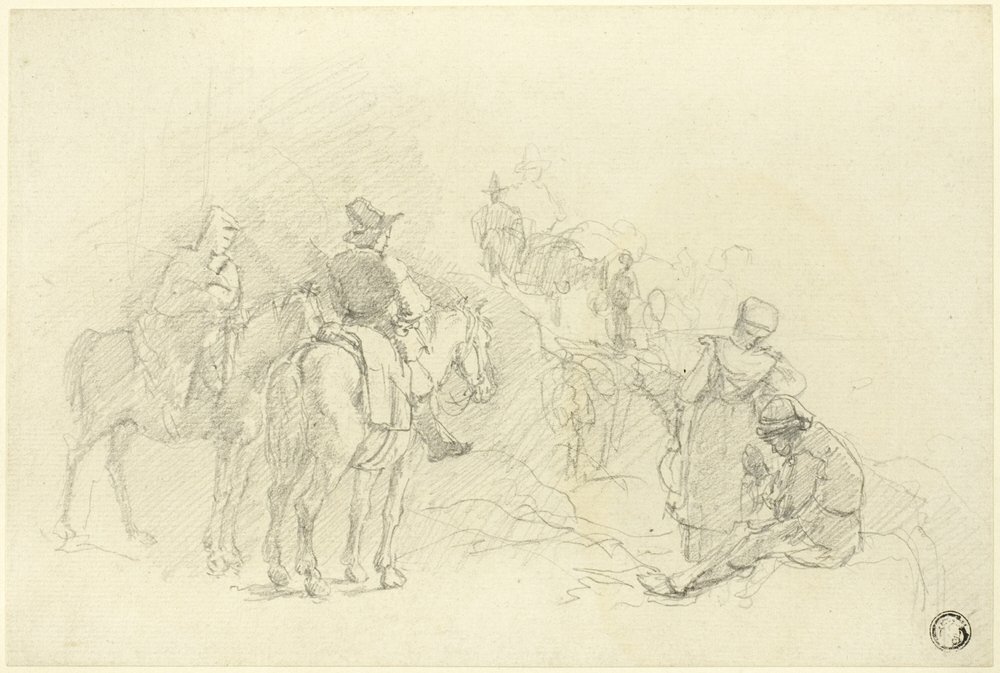 Rastende Reisende von Augustus Wall Callcott: Kunstdruck