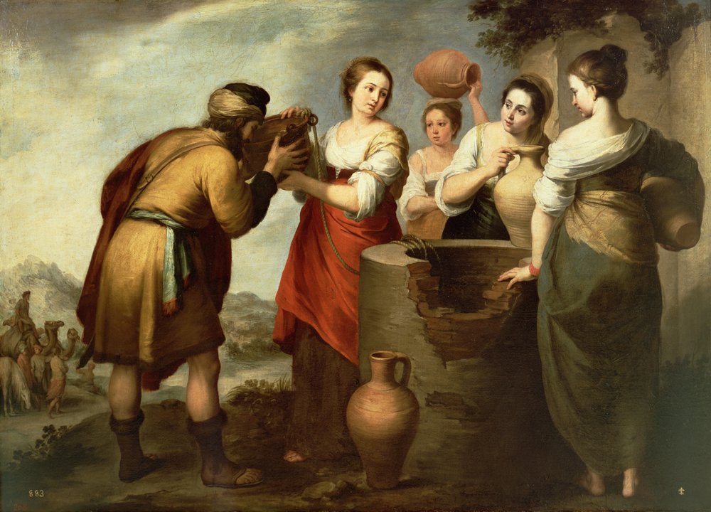 Rebecca und Eliezer am Brunnen, ca. 1665 von Bartolomé Esteban Murillo