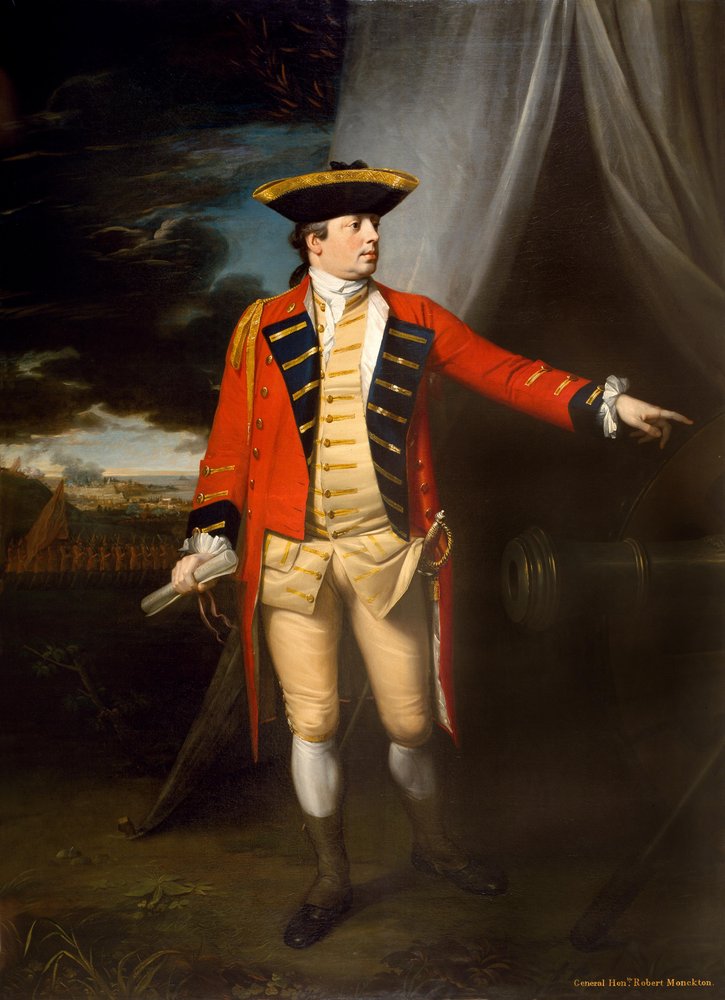 Generalmajor (später Generalleutnant) The Honourable Robert Monckton (1726-1782) bei der Einnahme von Martinique, 1762, ca. 1763-64 von Benjamin West