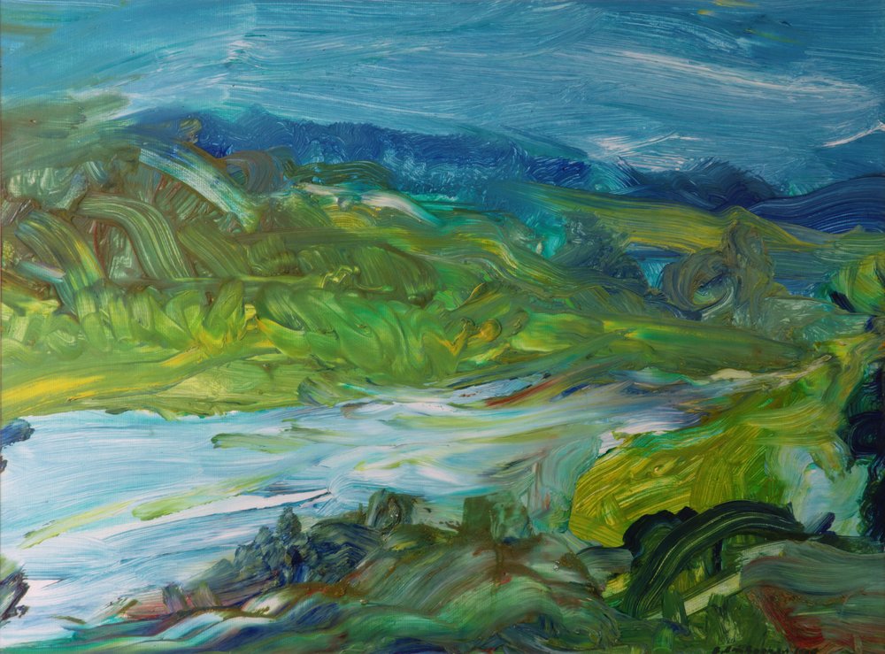 Blaue Flusslandschaft II von Brenda Brin Booker