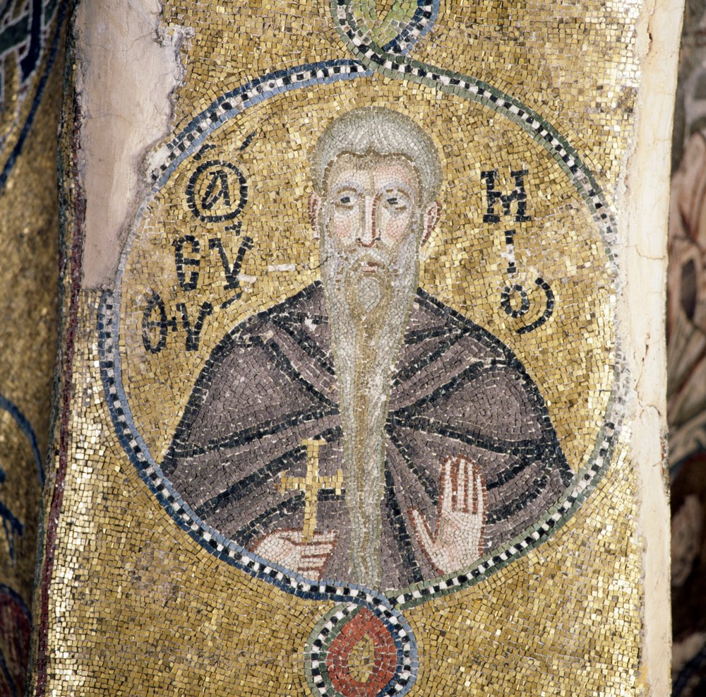 Heiliger, Mosaik im Katholikon (Hauptkirche) des Klosters Nea Moni