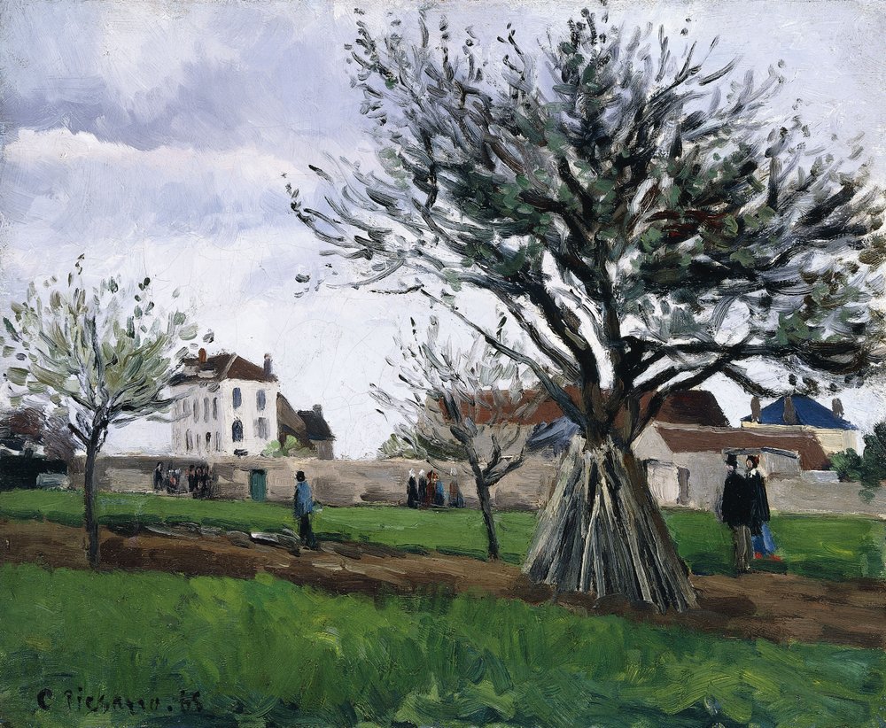 Apfelbäume in Pontoise von Camille Jacob Pissarro