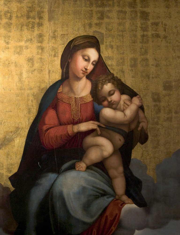 Jungfrau und Kind, 1819 von Carl Adolf Senff: Kunstdruck