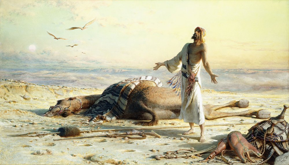 Schiffbruch in der Wüste, 1886 von Carl Haag