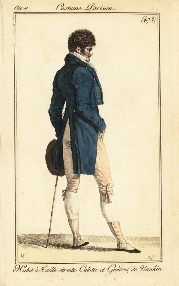 Französischer Dandy im Frack mit schmaler Taille, Paris von Carle Vernet