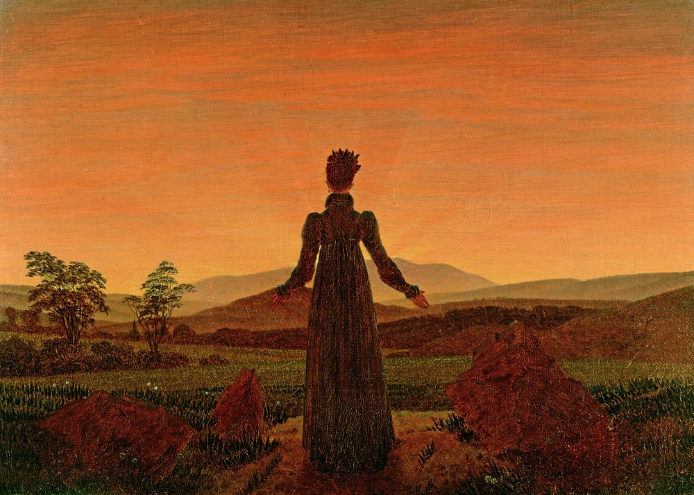 Frau im Morgengrauen von Caspar David Friedrich: Kunstdruck
