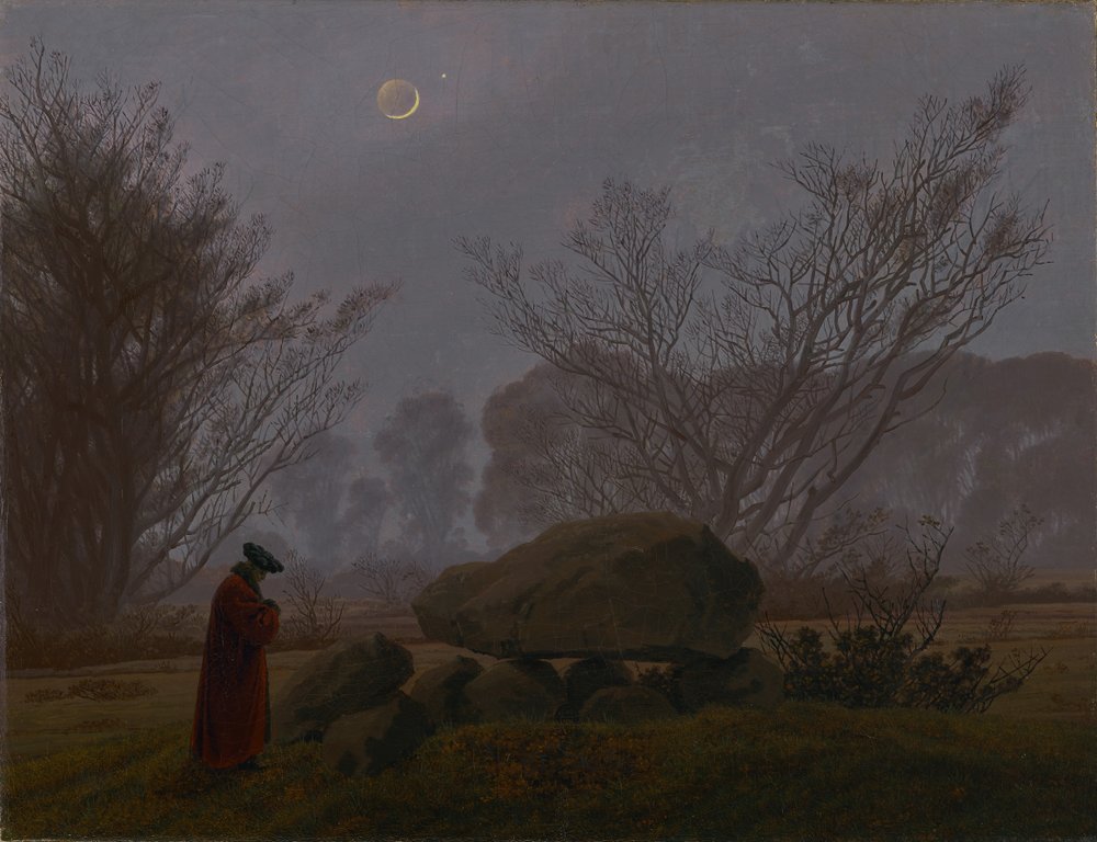Ein Spaziergang in der Dämmerung von Caspar David Friedrich