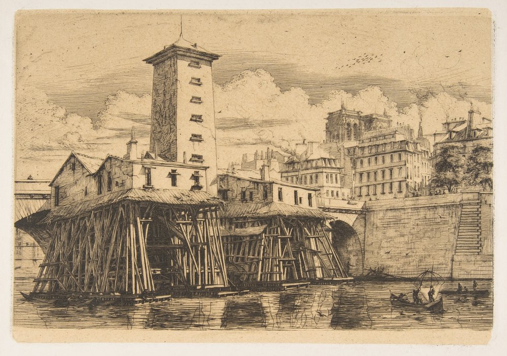 Die Notre-Dame-Pumpe, Paris von Charles Meryon