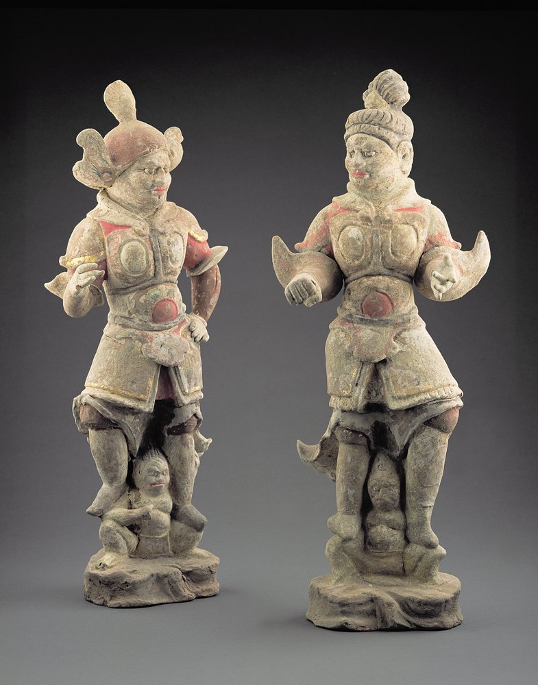 Paar Lokapala-Figuren, Tang-Dynastie (618-907)