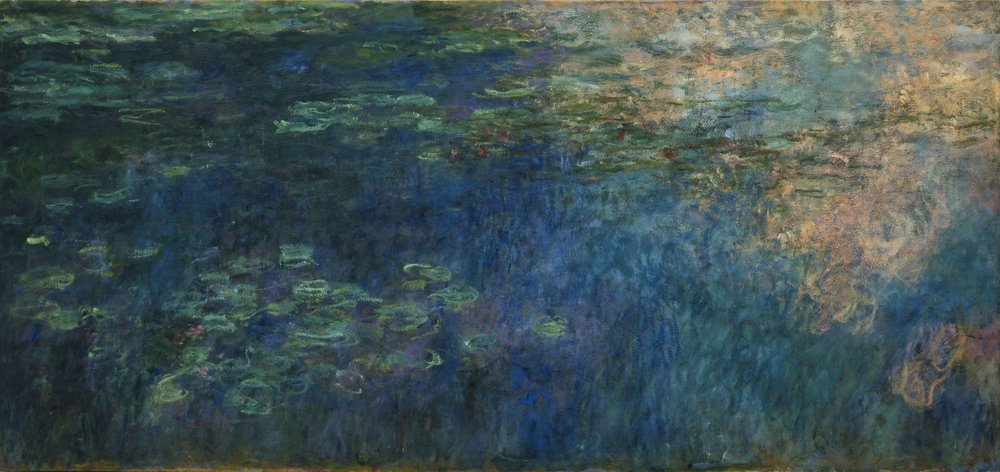 Spiegelungen von Wolken auf dem Seerosenteich von Claude Monet