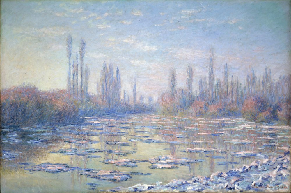 Die Eisschollen, 1880 von Claude Monet