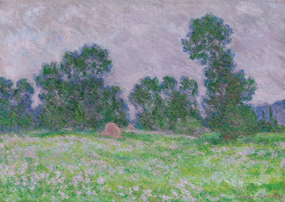 Blumenwiese in Giverny von Claude Monet: Kunstdruck kaufen
