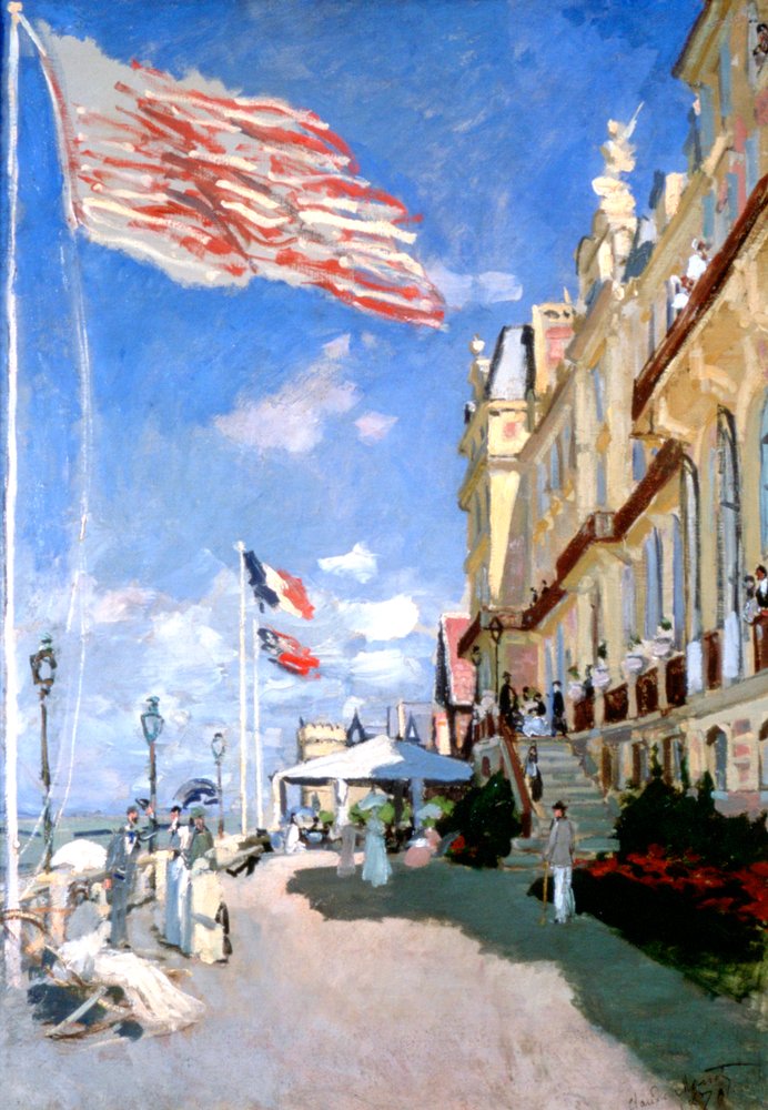 クロード・モネ、The Hotel des Roches Noires at モネ トルーヴィルのロッシュ・ノワール・ホテルHotel des