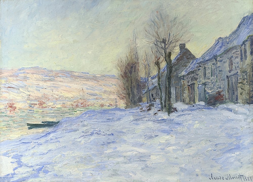 Lavacourt unter Schnee von Claude Monet