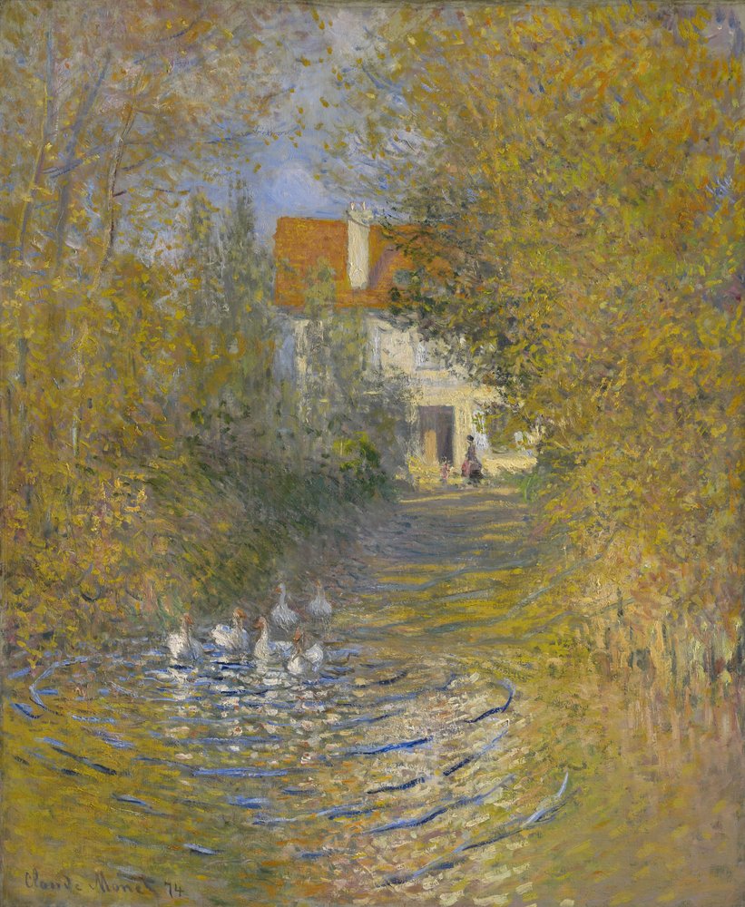Die Gänse, 1874 von Claude Monet: hochwertiger Kunstdruck