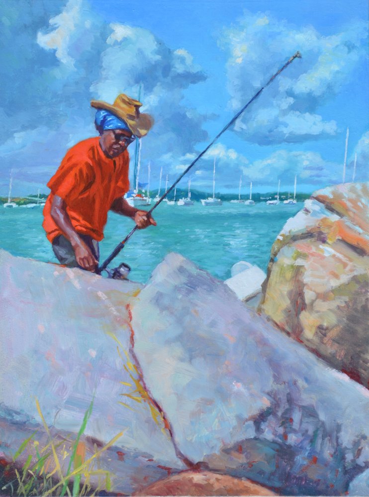 Roter Fischer von Colin Bootman: hochwertiger Kunstdruck