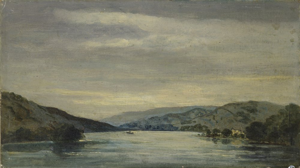 Coniston Water, 1838 (als Zeichnung montiert) von David Charles Read