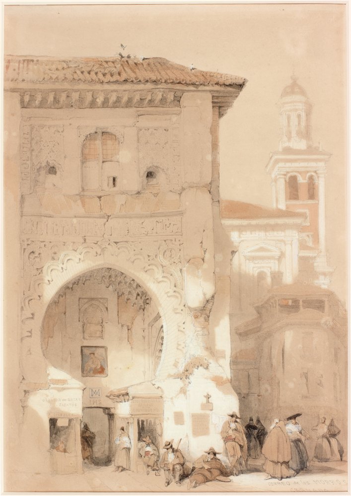 Correo de los Morros, Granada (Bleistift und Aquarell auf Velinpapier) von David Roberts
